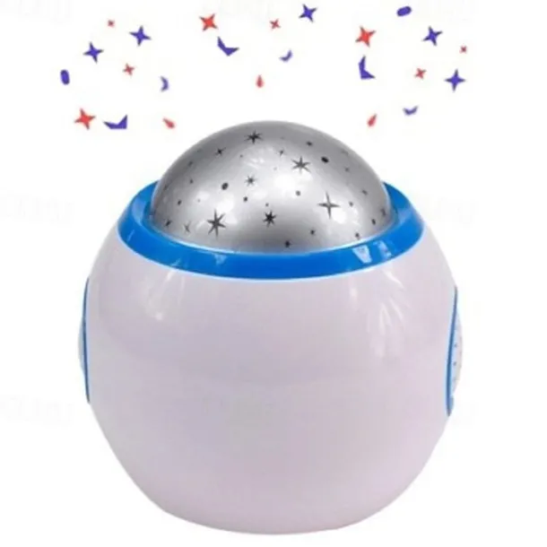 Sky Projector Star Light Music Alarm Clock for Children Color-Changing Birthday Gift AAA Batteries Powered