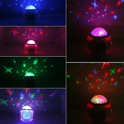 Sky Projector Star Light Music Alarm Clock for Children Color-Changing Birthday Gift AAA Batteries Powered