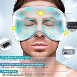 Sleep Headphones Bluetooth 5.2 Breathable Soft Eye Mask 24 White Noise Music Sleeping Headphones Sleep Mask Earbuds for Side Sleepers Workout Running Insomnia Travel Yoga