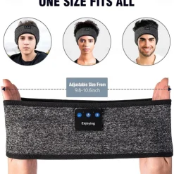 Sleep Headphones Bluetooth Headband Wireless Music Eye Mask Thin Stereo Speakers Mic Handsfree Music Earbuds for Side Sleepers Running Insomnia Travel Yoga Sleeping Band