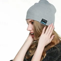 Sleep Headphones Bluetooth Beanie Stereo Knit Music Hat with Bluetooth 5.0 Wireless Hats Headphone Upgraded Men Women Knit Bluetooth Beanie Suitable for Outdoor Sports Gift