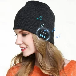 Sleep Headphones Bluetooth Beanie Stereo Knit Music Hat with Bluetooth 5.0 Wireless Hats Headphone Upgraded Men Women Knit Bluetooth Beanie Suitable for Outdoor Sports Gift