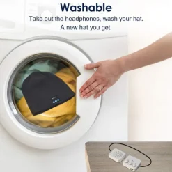 Sleep Headphones Bluetooth Beanie Stereo Knit Music Hat with Bluetooth 5.0 Wireless Hats Headphone Upgraded Men Women Knit Bluetooth Beanie Suitable for Outdoor Sports Gift