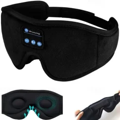 Sleep Headphones 3D Sleep Mask Bluetooth Wireless Music Eye Mask Sleeping Headphones for Side Sleepers Sleep Mask with Bluetooth Headphones Ultra-Thin Stereo Speakers Gift for Men Women