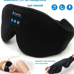 Sleep Headphones 3D Sleep Mask Bluetooth Wireless Music Eye Mask Sleeping Headphones for Side Sleepers Sleep Mask with Bluetooth Headphones Ultra-Thin Stereo Speakers Gift for Men Women