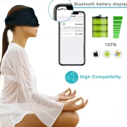 Sleep Headphones 3D Sleep Mask Bluetooth Wireless Music Eye Mask Sleeping Headphones for Side Sleepers Sleep Mask with Bluetooth Headphones Ultra-Thin Stereo Speakers Gift for Men Women