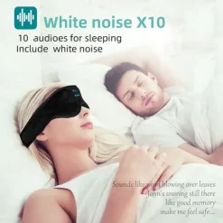 Sleep Headphones 3D Sleep Mask Bluetooth Wireless Music Eye Mask Sleeping Headphones for Side Sleepers Sleep Mask with Bluetooth Headphones Ultra-Thin Stereo Speakers Gift for Men Women
