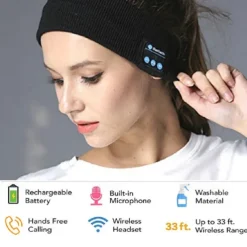 Sleep Headphones Wireless Bluetooth Stereo Sports Headband Headphones Running Earphone Sleep Headset Sports Sleeping Music Headband with Ultra-Thin HD Stereo Speakers