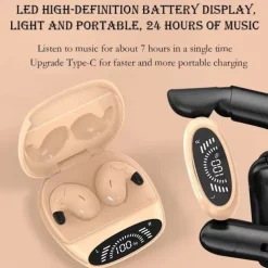 Sleep Ultra-Long Standby Wireless BT Headset Ultra-thin On-ear Sports Bass Mini Invisible For Android Apple Universal