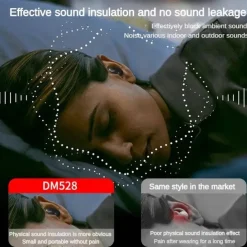 Sleep Ultra-Long Standby Wireless BT Headset Ultra-thin On-ear Sports Bass Mini Invisible For Android Apple Universal