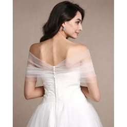 Sleeveless Shrugs Tulle Wedding / Party Evening Women's Wrap With Appliques