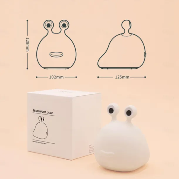 Slug Bug Light Slug Night Light Dont Bug Slug USB Rechargeable Silicone Cute Animal Lamps Timer Touch Setting Gifts for Bedroom Room