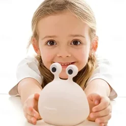 Slug Night Light Nursery Squishy Lamp Silicone Night Light for Breastfeeding Cute Animal Bedside Lamp for Baby Kids Teens Soft Nightlight with Touch Sensor for Bedroom