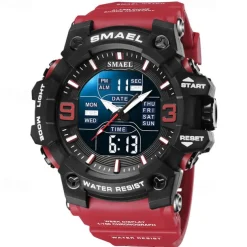 SMAEL Men Quartz Watch Minimalist Sports Casual Business Luminous Alarm Clock Waterproof Decoration Silicone Watch