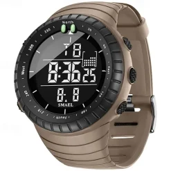 SMAEL New Fashionable Trendy Men's Electronic Watch Sports and Leisure Decoration Night Light Waterproof Calendar Display Alarm Clock Men's Watch