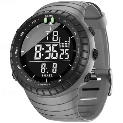 SMAEL New Fashionable Trendy Men's Electronic Watch Sports and Leisure Decoration Night Light Waterproof Calendar Display Alarm Clock Men's Watch