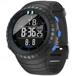 SMAEL New Fashionable Trendy Men's Electronic Watch Sports and Leisure Decoration Night Light Waterproof Calendar Display Alarm Clock Men's Watch