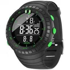 SMAEL New Fashionable Trendy Men's Electronic Watch Sports and Leisure Decoration Night Light Waterproof Calendar Display Alarm Clock Men's Watch