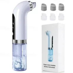 Small Bubble Blackhead Remover Vacumm With Led Light Water Cycle Black Head Cleaner Deep Cleaning Acne Pimple Removal