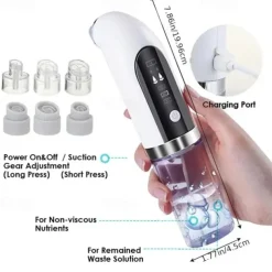 Small Bubble Blackhead Remover Vacumm With Led Light Water Cycle Black Head Cleaner Deep Cleaning Acne Pimple Removal