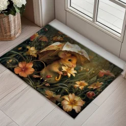Small Rat Umbrella Doormat Floor Mats Washable Rugs Kitchen Mat Non-Slip Oil Proof Rug Indoor Outdoor Mat Bedroom Decor Bathroom Mat Entrance Rug