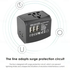 Small Travel Plug Multi-Function Power Conversion Plug Global Universal Power Adapter Socket Smart Travel Fast Charging Equipment