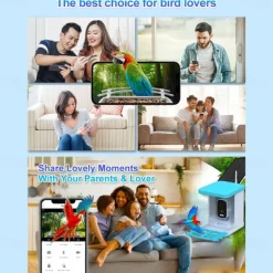 Smart Bird Feeder with 4MP Camera 2L Capacity Bird Feeder for Outdoors with Solar Panel