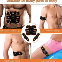 Smart EMS Wireless Muscle Stimulator Fitness Trainer Abdominal Training Electric Weight Loss Stickers Body Slimming Massager