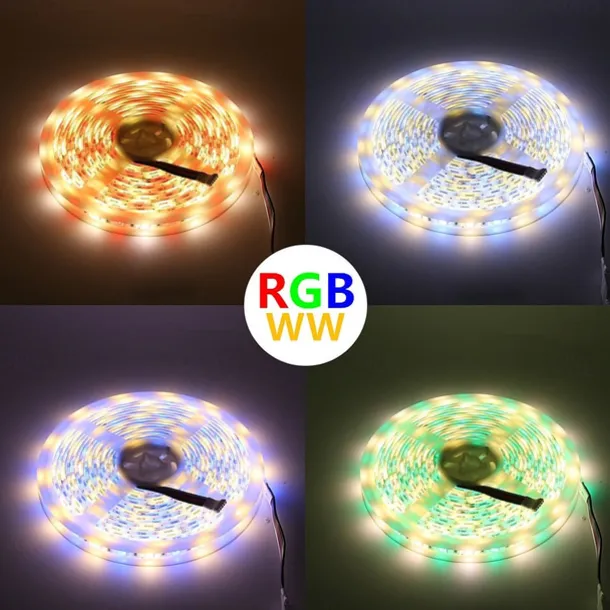 Smart LED Strip Light 32.8ft 10m(2x5m) RGB+White WIFI APP 300LEDs 5050SMD Work with Alexa Google with WIFI Remote Controller