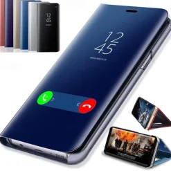 Smart Mirror View Smart Flip Phone Case For Huawei Mate 30 Pro Mate 20 Pro Mate 20X Mate 10 Pro Stents Cover