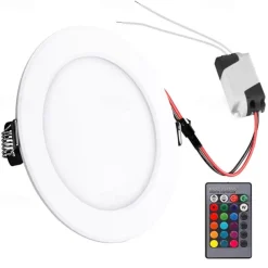 Smart RGB Ceiling Light Downlight Recessed Light 5W/10W 85V-265V LED Colorful Remote Control Light Recessed Lighting