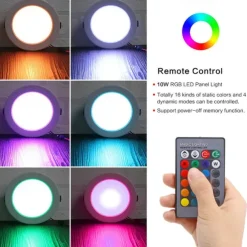 Smart RGB Ceiling Light Downlight Recessed Light 5W/10W 85V-265V LED Colorful Remote Control Light Recessed Lighting