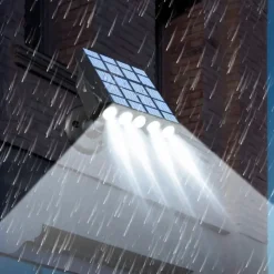 Smart Solar Flood Lights 4LED Porch Light Outdoor Street Light for Garden Courtyard Stair Step Fence Decorative Lighting