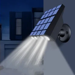 Smart Solar Flood Lights 4LED Porch Light Outdoor Street Light for Garden Courtyard Stair Step Fence Decorative Lighting