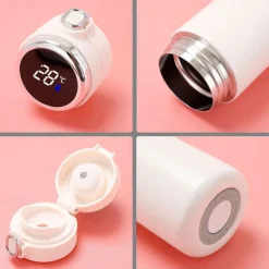 Smart Thermos Mug Mini Stainless Steel Thermos Cup Portable Leak Proof Water Cup with Filter Water Vacuum Tea Coffee Bottle Cup