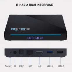 Smart TV Box H96 MAX RK3566 Quad Core Android 11.0 8GB RAM 128GB ROM 1080p 8K with Dual Wi-Fi 2.4G/5.0G Media Player Google Play Youtube