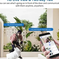 Smart Video Doorbell with Wireless Chime, Night Vision Camera, Two-Way Audio (T50 Beige (Including Dingdong, USB Cable))