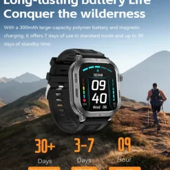 Smart Watch 2.01 inch Smartwatch Fitness Running Watch Bluetooth Pedometer Call Reminder Activity Tracker Compatible with Android iOS Women Men Hands-Free Calls Waterproof Media Control