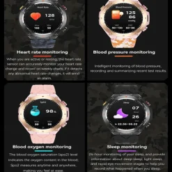 Smart Watch 2025 New For Built-in GPS Sports Smartwatch 1.45'' IPS Screen Compass Bluetoot Call 1ATM Waterproof SmartBracele