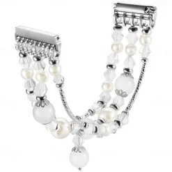 Smart Watch Band Compatible with Fitbit Versa 2 / Versa Lite / Versa SE / Versa Alloy Beaded Smartwatch Strap Bling Diamond Beaded Women Men Jewelry Bracelet Replacement Wristband