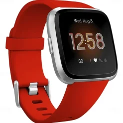 Smart Watch Band Compatible with Fitbit Versa 2 / Versa Lite / Versa SE / Versa Silicone Smartwatch Strap Soft Elastic Adjustable Sport Band Replacement Wristband