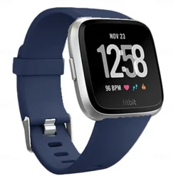 Smart Watch Band Compatible with Fitbit Versa 2 / Versa Lite / Versa SE / Versa Silicone Smartwatch Strap Soft Elastic Adjustable Sport Band Replacement Wristband