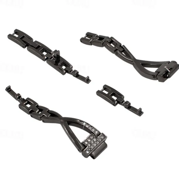 Smart Watch Band Compatible with Fitbit Fitbit Inspire Inspire 2 / Inspire HR / Inspire Stainless Steel Rhinestone Smartwatch Strap Bling Diamond Luxury Jewelry Bracelet Replacement Wristband