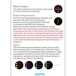 Smart Watch for Men - ECG, Blood Pressure, Body Temperature Monitoring, IP68 Waterproof Fitness Tracker​