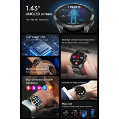 Smart Watch for Men - ECG, Blood Pressure, Body Temperature Monitoring, IP68 Waterproof Fitness Tracker​