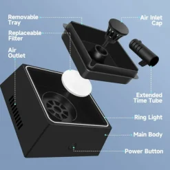 Smokeless Ashtray for Cigarette Smoke Removing Ashtray Indoor USB Rechargeable Air Purifier Ashtray