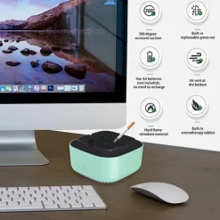 Smokeless Ashtrays For Cigarettes Indoor 2 In 1 Air Purifier Multifunctional Negative Ion Air Fresher for Filtering Second-Hand Smoke From Cigarettes Remove Odor Without Battery