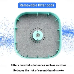 Smokeless Ashtrays For Cigarettes Indoor 2 In 1 Air Purifier Multifunctional Negative Ion Air Fresher for Filtering Second-Hand Smoke From Cigarettes Remove Odor Without Battery