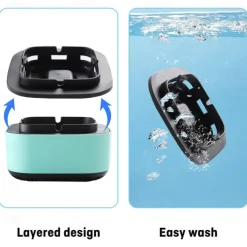 Smokeless Ashtrays For Cigarettes Indoor 2 In 1 Air Purifier Multifunctional Negative Ion Air Fresher for Filtering Second-Hand Smoke From Cigarettes Remove Odor Without Battery