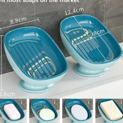 Soap Holder Self Draining for Sink Soap Holder Suction Cup Bar Soap Holder for Kitchen Bathtub